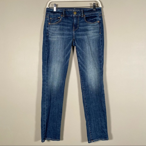AEO Women’s Stretch Skinny Blue Jeans Size 4S - Picture 8 of 8